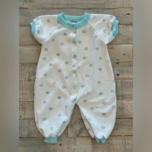 Hush-A-Bye Vintage Infant Footless Short Sleeved Jumpsuit, No Tag.  Size 3 mo.